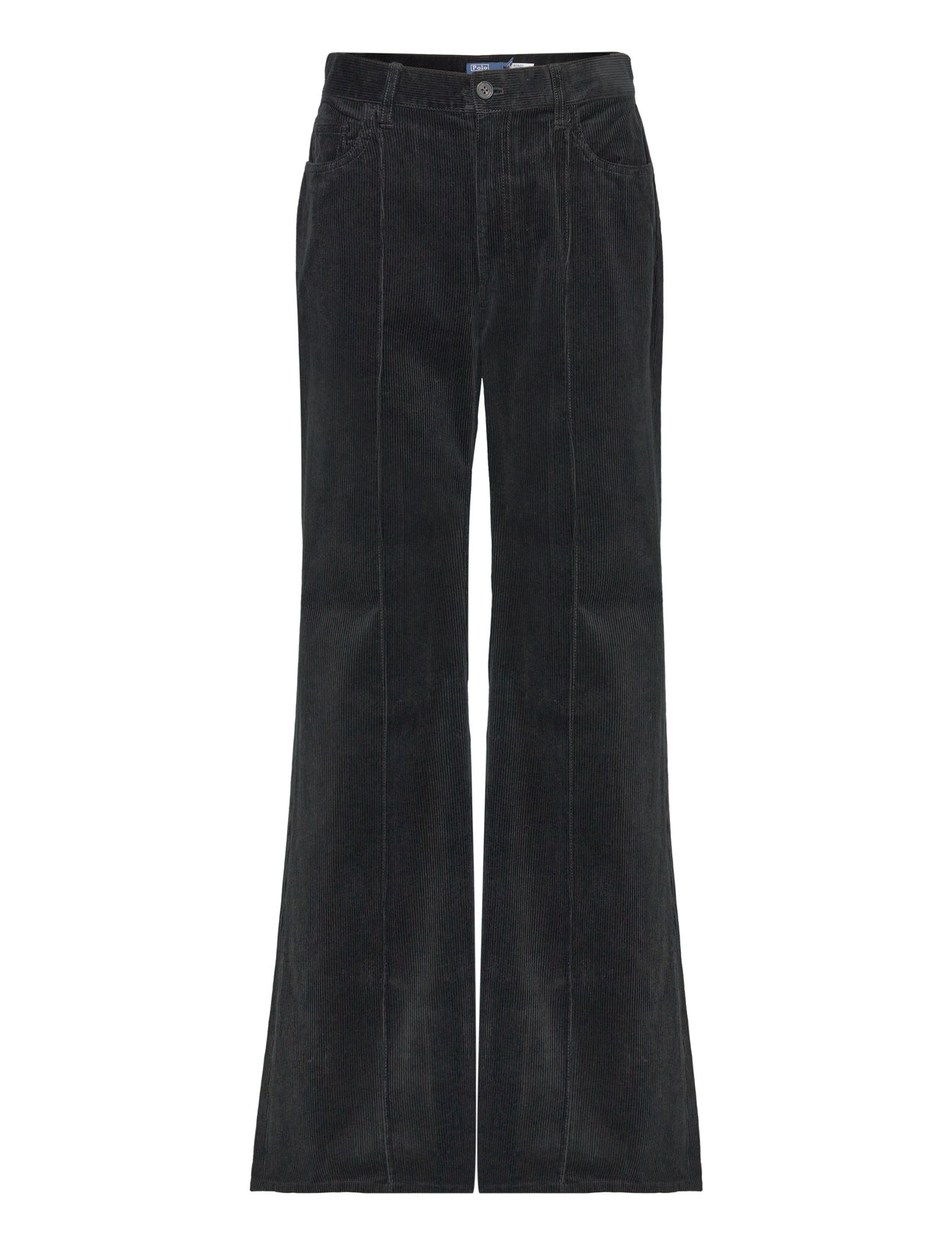 Pintucked Corduroy Flare Pant Bottoms Trousers Flared Black Polo Ralph Lauren