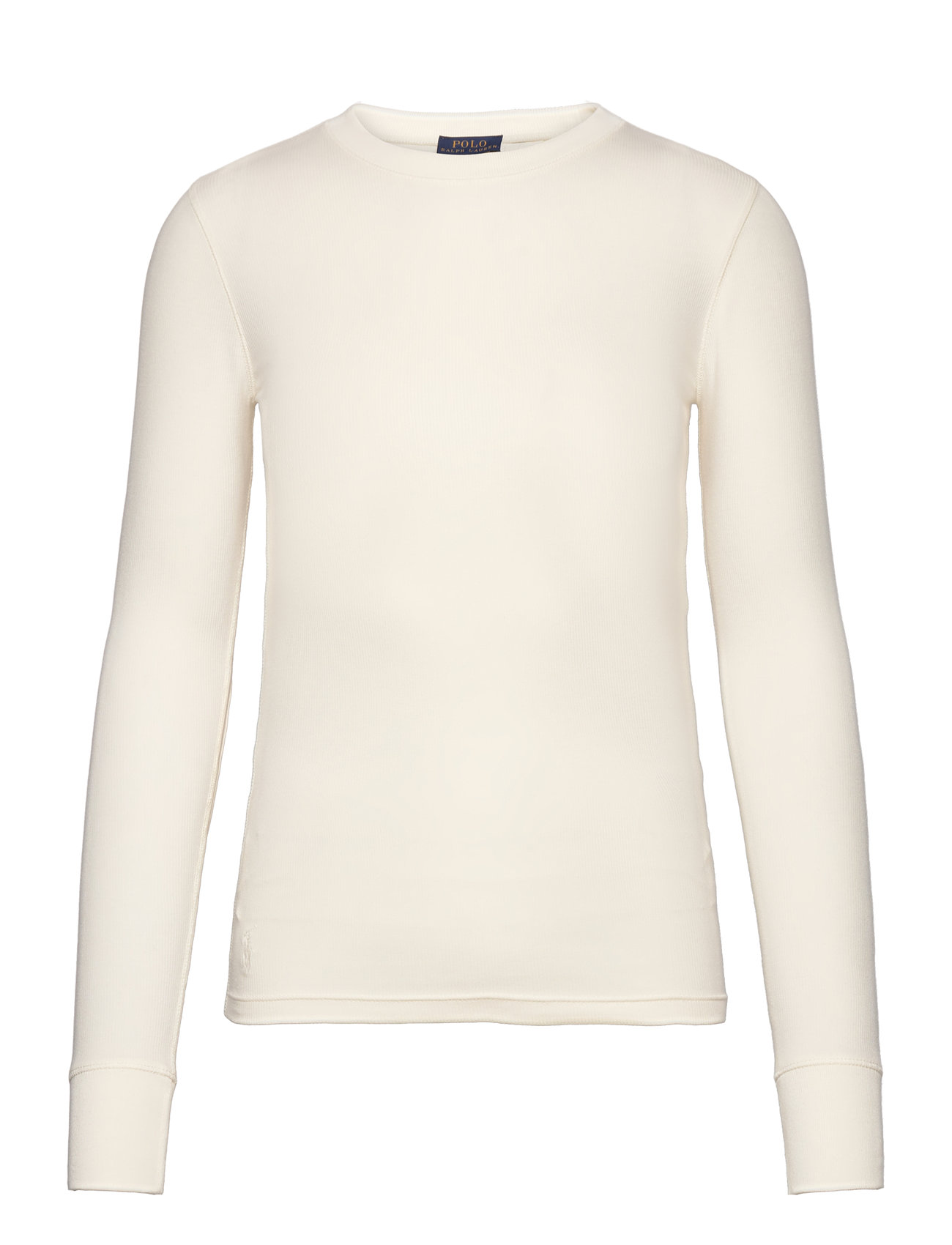 Ribbed Suede-Elbow-Patch Tee Cream Polo Ralph Lauren