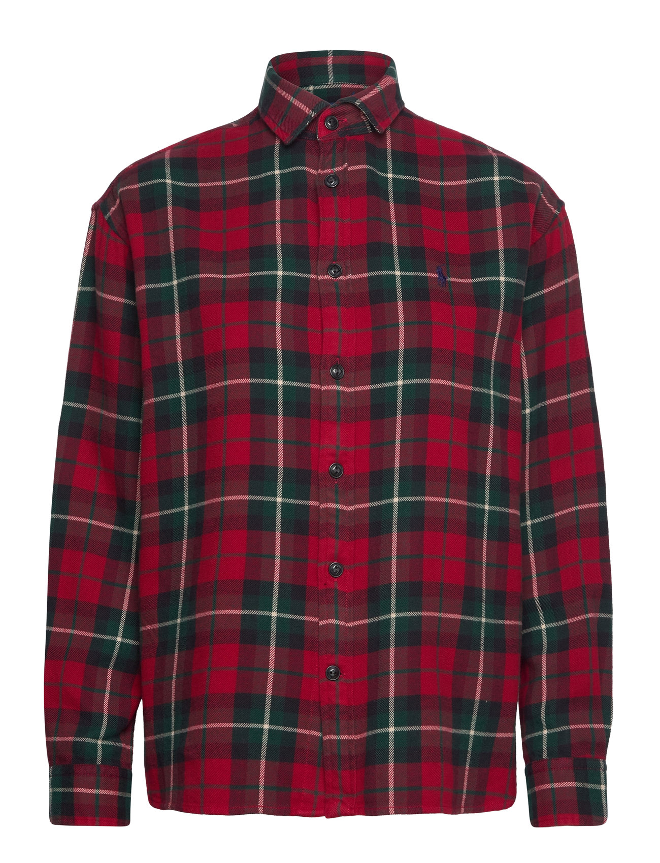 Polo Ralph Lauren Relaxed Fit Plaid Cotton Shirt Röd