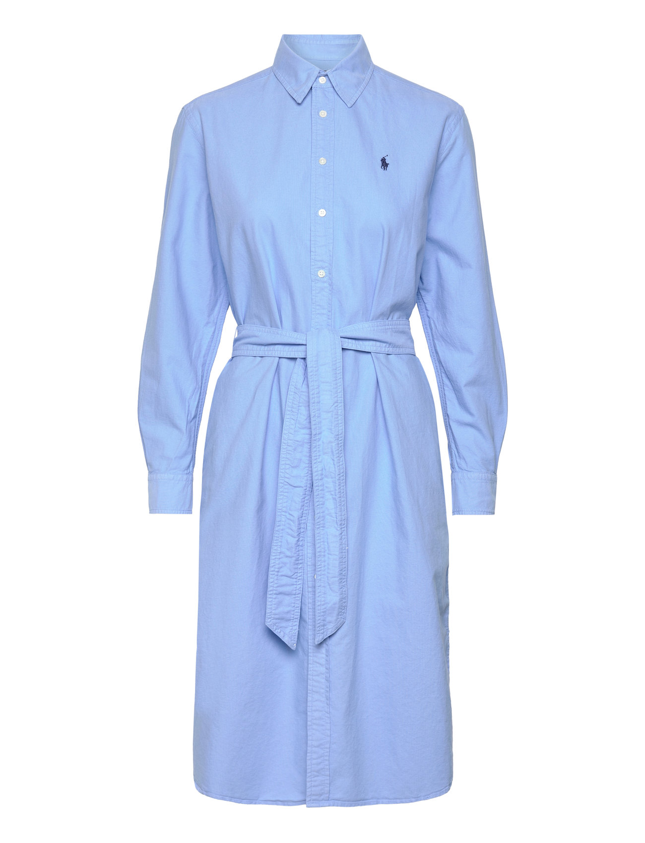 Polo Ralph Lauren Belted Cotton Oxford Shirtdress Blå