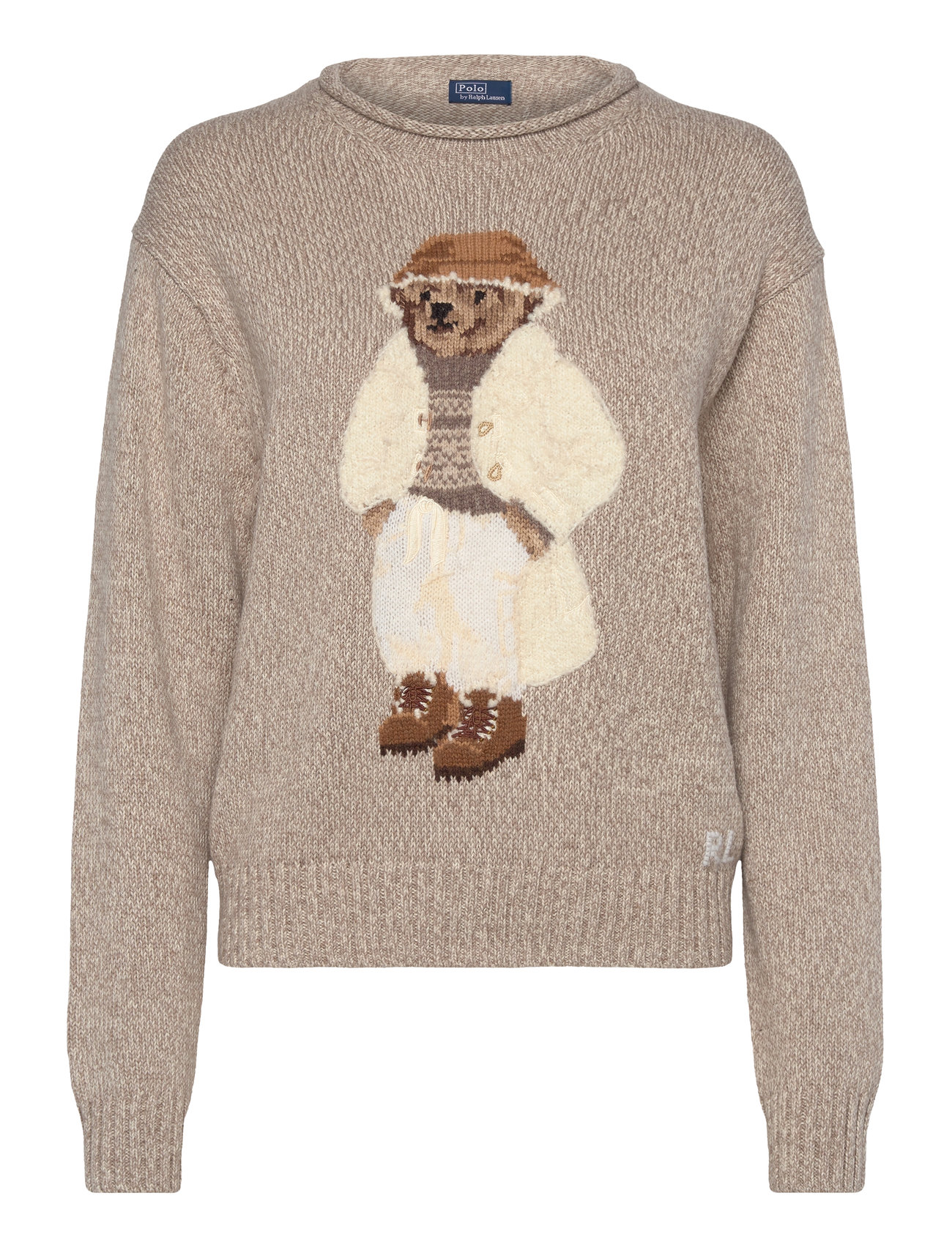 Polo Bear Crewneck Sweater Tops Knitwear Jumpers Beige Polo Ralph Lauren