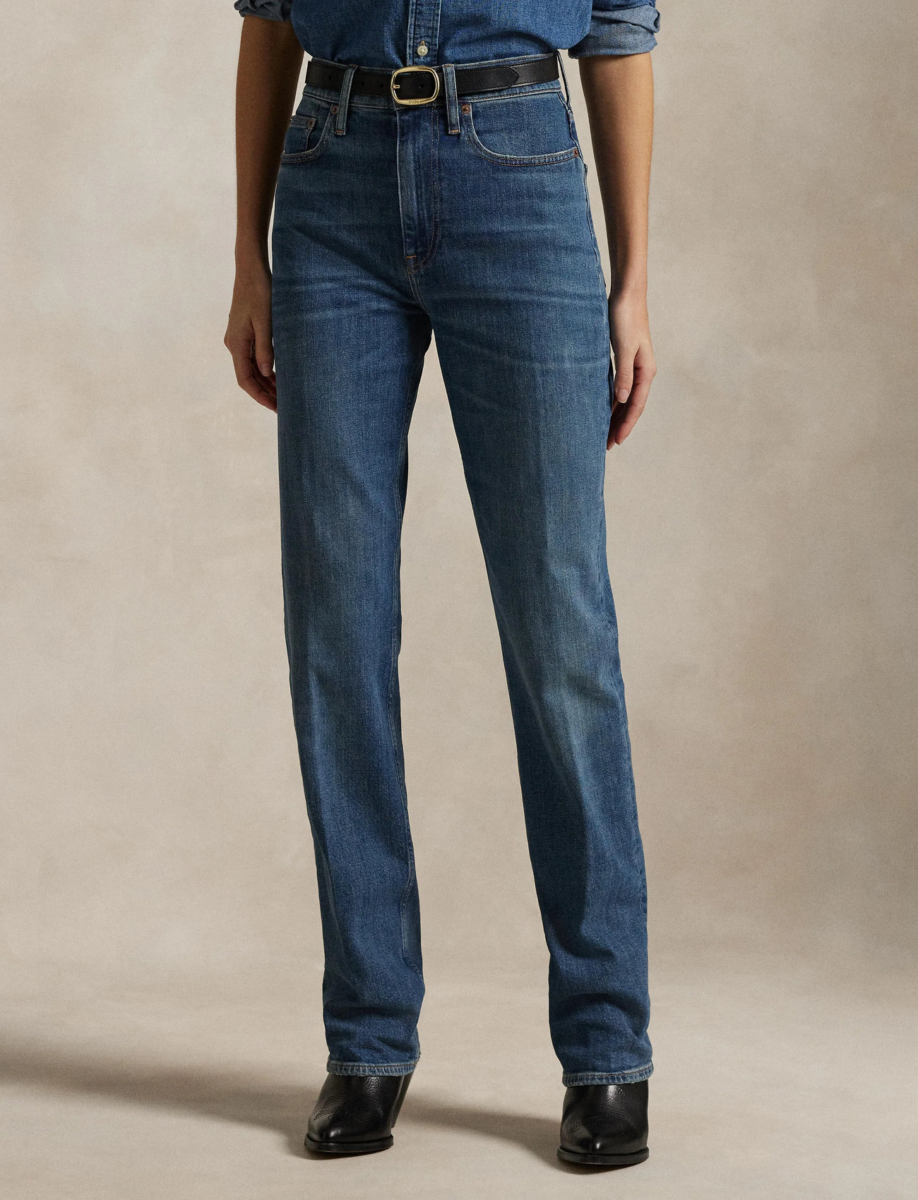 Polo Ralph Lauren High-Rise Straight Jean, 24, Blue, Jeans > Lige-Almindelige, Dame