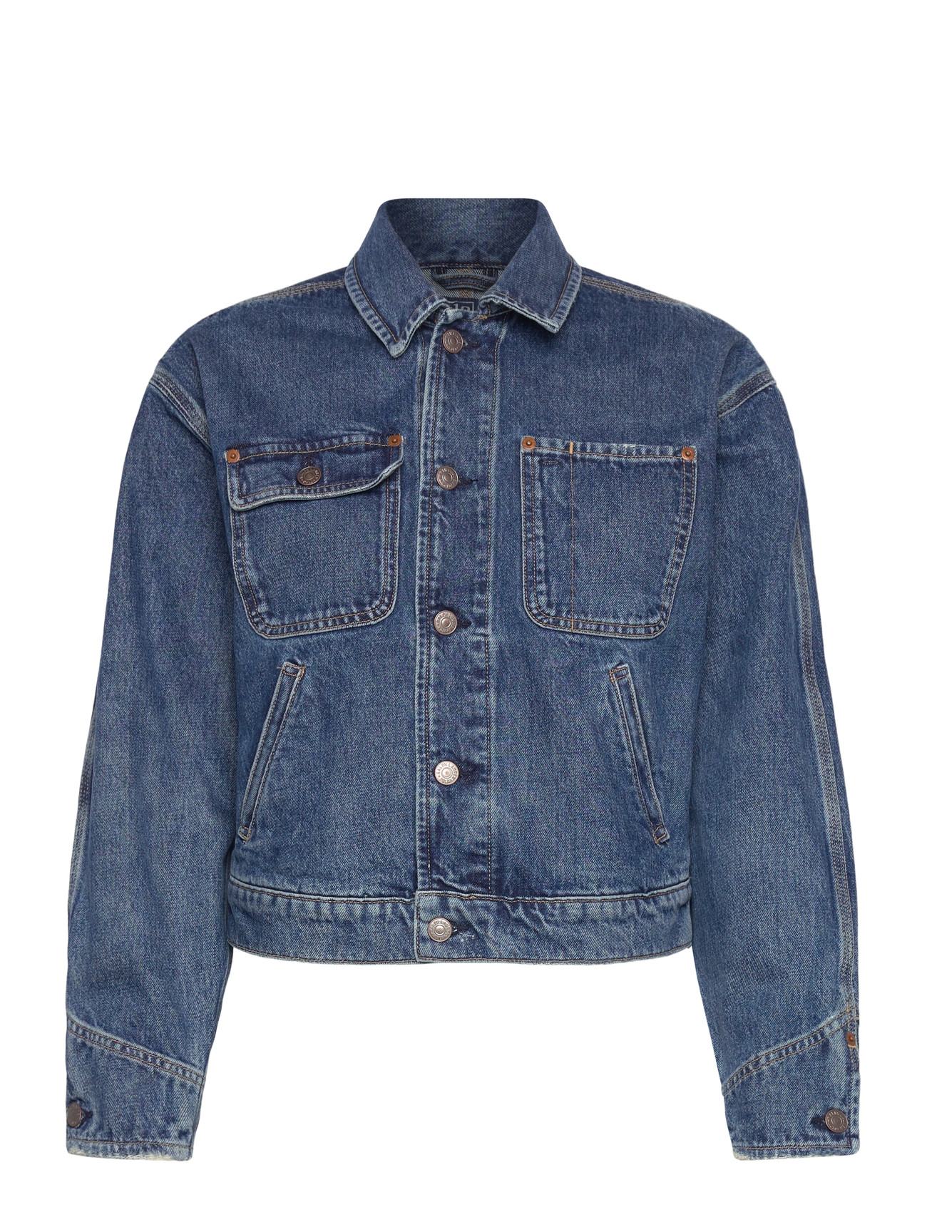 Polo Ralph Lauren Denim Dungaree Jacket, L, Blue, Jakker > Denim, Dame