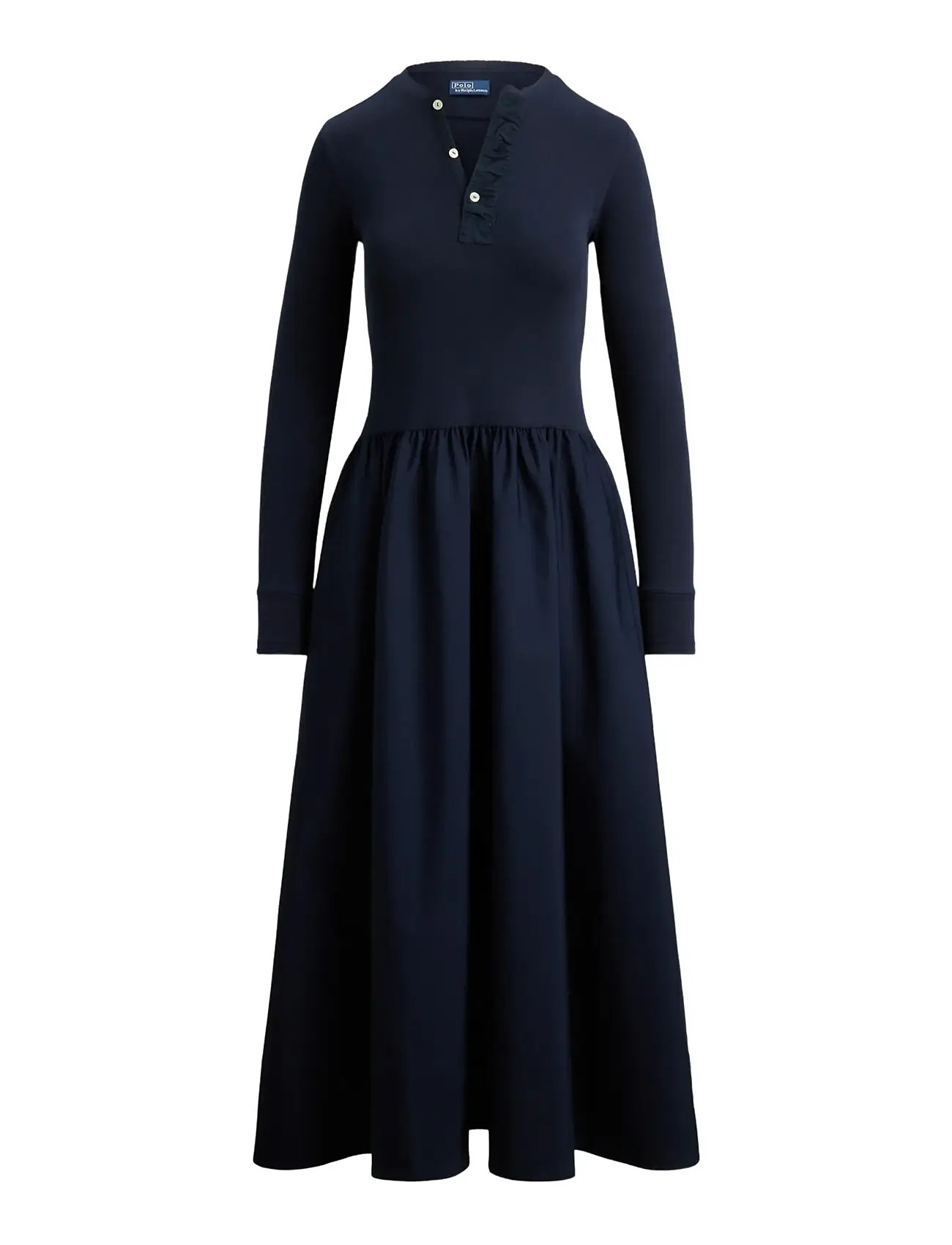 Polo Ralph Lauren Cotton Henley Dress, S, Navy, Designere > Knælange Og Midi, Dame