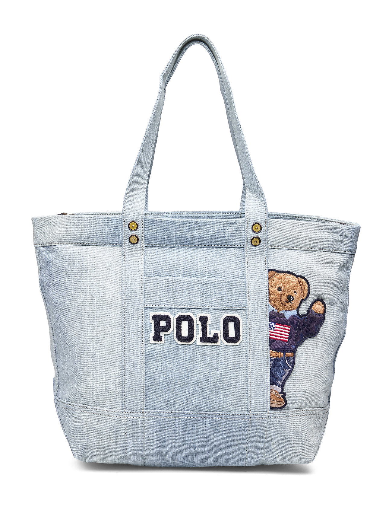 Canvas Polo Bear Tote Bag (Denim) (£129) - Polo Ralph Lauren - | Boozt.com