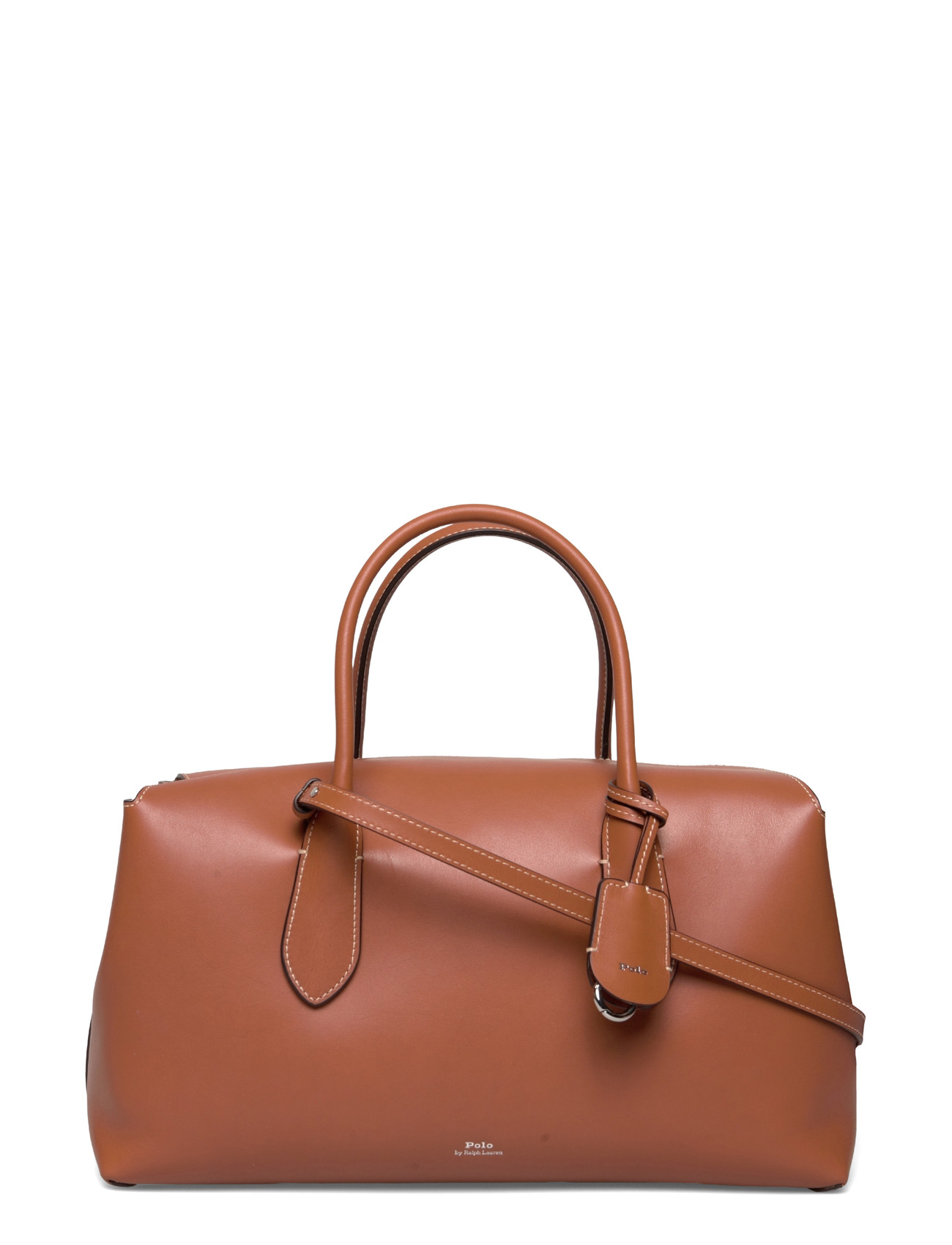 Polo Ralph Lauren Bellport Leather Satchel, One Size, Brown, Designere > Tasker Med Tophåndtag, Dame