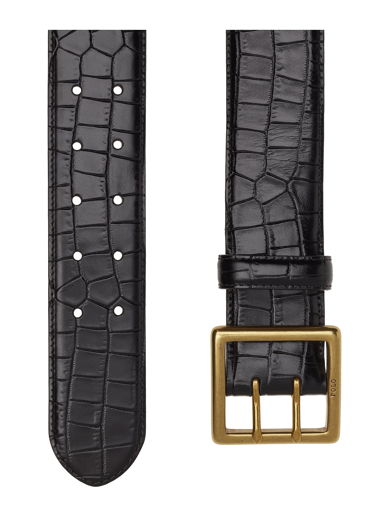 Polo Ralph Lauren Crocodilestamped Leather Belt Skärp