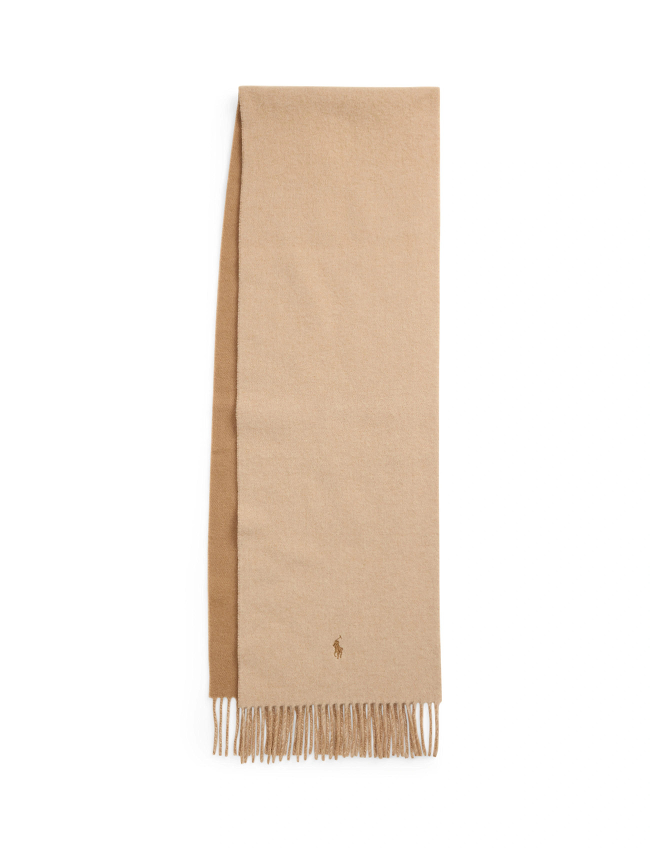 Polo Ralph Lauren Fringe-Trim Wool Scarf, One Size, Brown, Tørklæder > Vintertørklæder, Dame