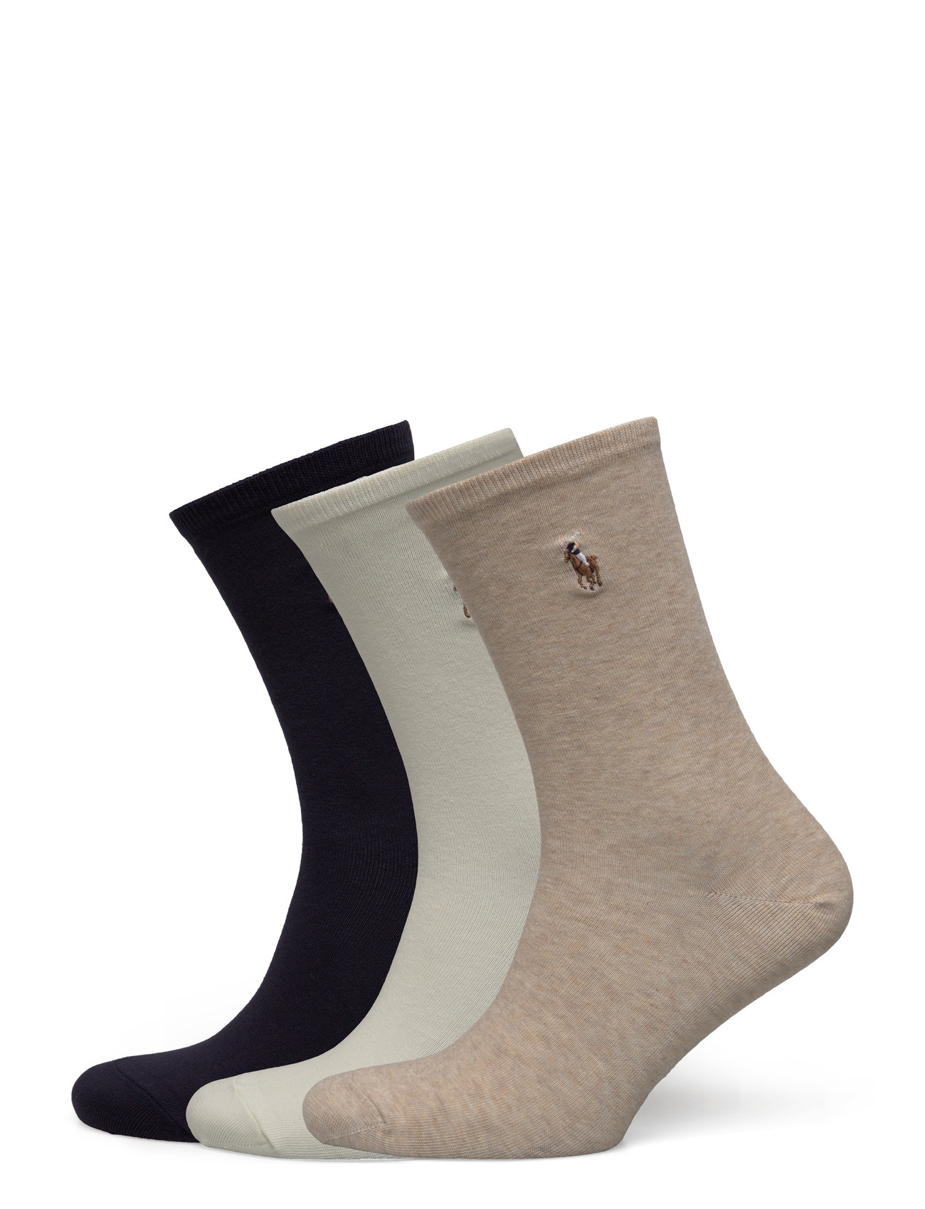 Bci Cotton-Classic Flat Knit Lingerie Socks Regular Socks Beige Polo Ralph Lauren