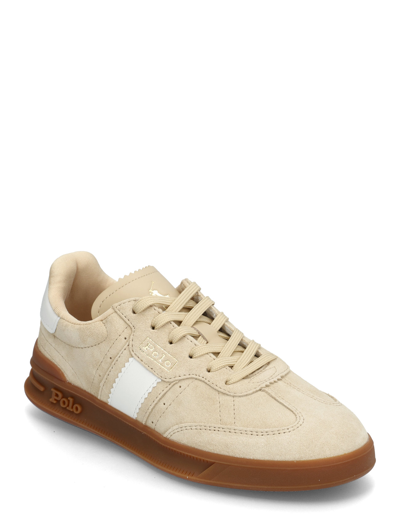 Polo Ralph Lauren Heritage Aera Leather-Suede Sneaker Beige