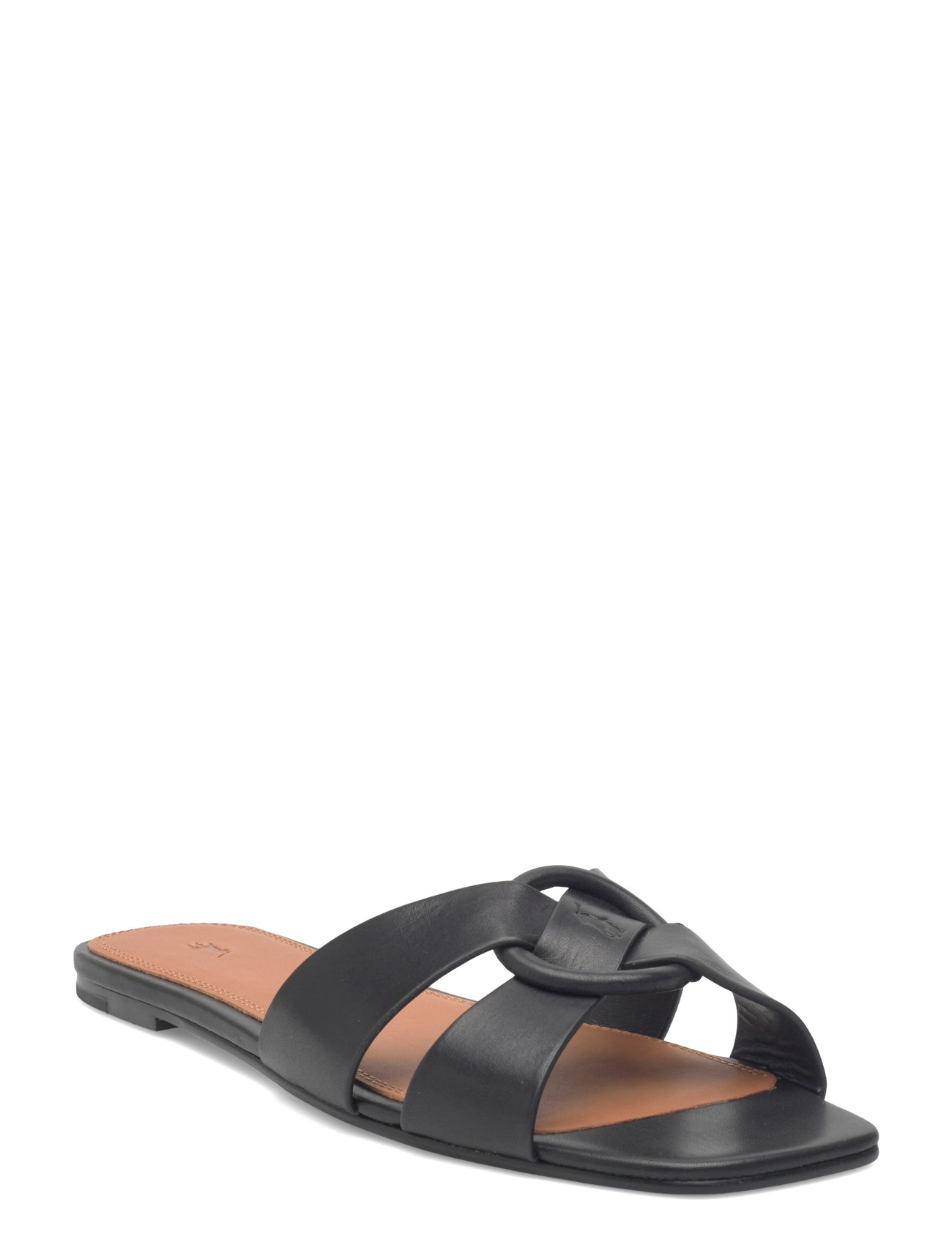 Polo Ralph Lauren Leather O-Ring Sandal, 36, Black, Sandaler > Flade, Dame