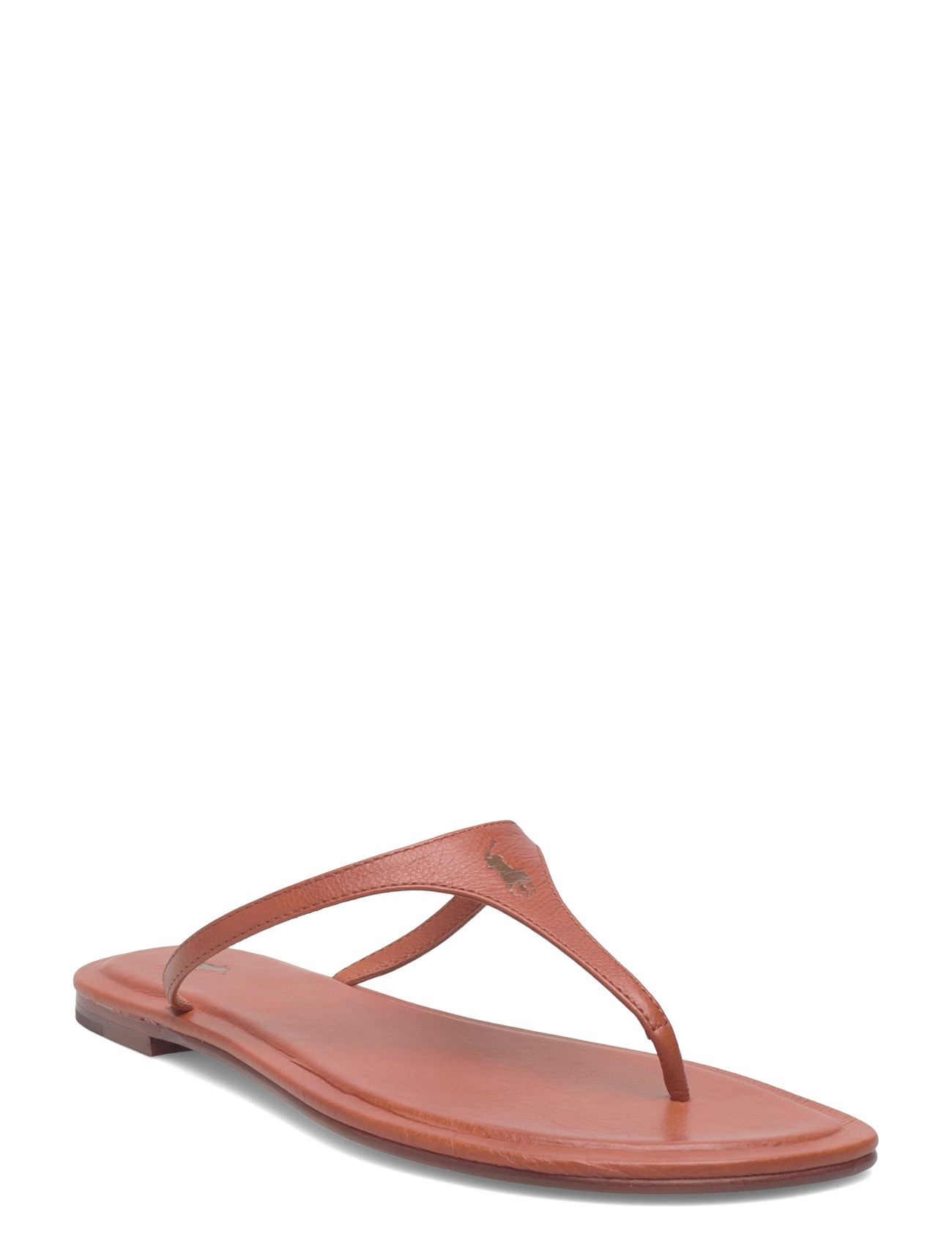 Polo Ralph Lauren Polo Play Calfskin Thong Sandal, 38, Brown, Sandaler > Flip Flops, Dame