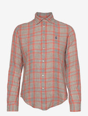 classic fit plaid linen shirt