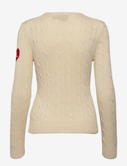 Polo Ralph Lauren - Logo Heart Cable-Knit Cotton Sweater - jumpers - cream - 1