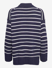 Polo Ralph Lauren - Striped Merino Wool Sweater - jumpers - hunter navy/cream - 1