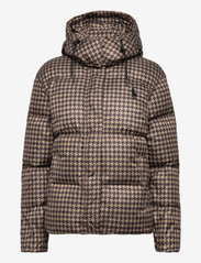 houndstooth down coat