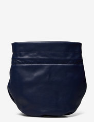 Polo Ralph Lauren - Leather Medium Drawstring Purse - bucket bags - navy - 1