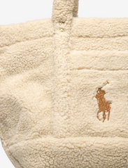 Polo Ralph Lauren - Big Pony Fleece Tote Bag - tote bags - off-white/cuoio - 3
