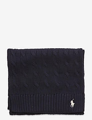 Polo Ralph Lauren - Cable-Knit Cotton Scarf - ziemas šalles - hunter navy - 1
