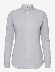 Knit Cotton Oxford Shirt - BOULDER GREY HEAT