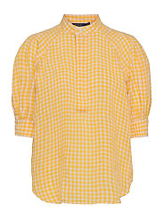 yellow gingham blouse