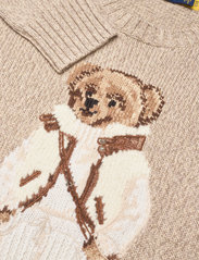 Polo Ralph Lauren - Shearling Polo Bear Wool-Blend Sweater - taupe multi - 2