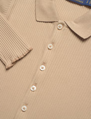 Polo Ralph Lauren - Ribbed Long-Sleeve Polo Shirt - jumpers - vintage khaki - 2