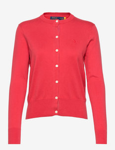 Cotton-Blend Buttoned Cardigan - cardigans - starboard red
