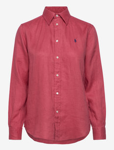 Relaxed Fit Linen Shirt - long-sleeved shirts - adirondack berry