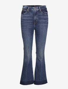 Sharona Crop Flare Jean - flared jeans - pennings wash