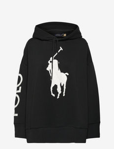 Big Pony Appliqué Fleece Hoodie - hoodies - polo black