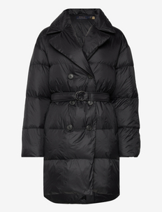 Water-Repellent Belted Down Coat - pūkiniai paltai - polo black