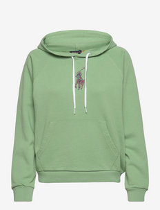 Beaded Big Pony French Terry Hoodie - hoodies - outback green