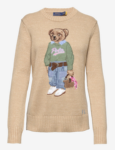 New Orleans Polo Bear Sweater - stickade tröjor - tan multi