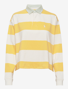 Striped Cropped Jersey Rugby Shirt - poloer - fall yellow/deckw