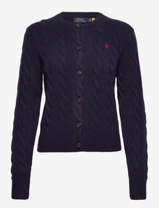 Cable-Knit Wool-Cashmere Cardigan - gilets - hunter navy
