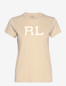 RL-Suede-Appliqué Jersey Tee - t-shirts - ranch cream