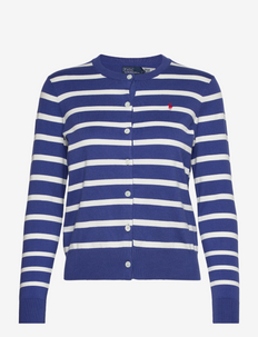 Striped Cotton-Blend Cardigan - cardigans - royal navy stripe