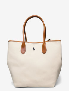 Canvas Large Bellport Tote - tote bags - natural/navy