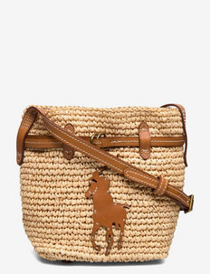 Raffia Mini Bellport Bucket Bag - bucket bags - natural