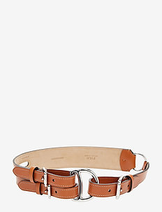 Tri-Strap Leather Belt - CARAMEL
