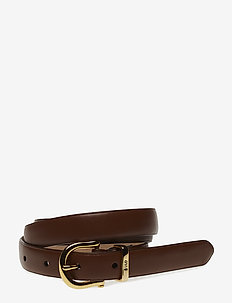 Nappa Leather Skinny Belt - SADDLE