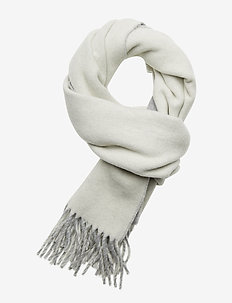 WOOL/NYLON-SIGN SCARF-OBS - CREAM/FAWN GREY