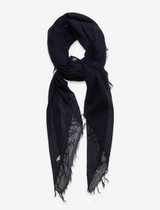 Fringe Wool-Blend Scarf - accessoires - cruise navy