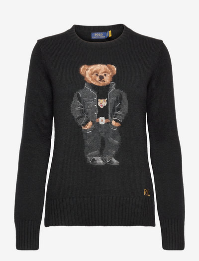 Lunar New Year Polo Bear Sweater - jumpers - black multi
