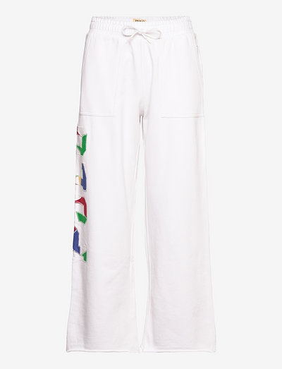 Logo-Patch Cotton Sweatpant - spodnie dresowe - white