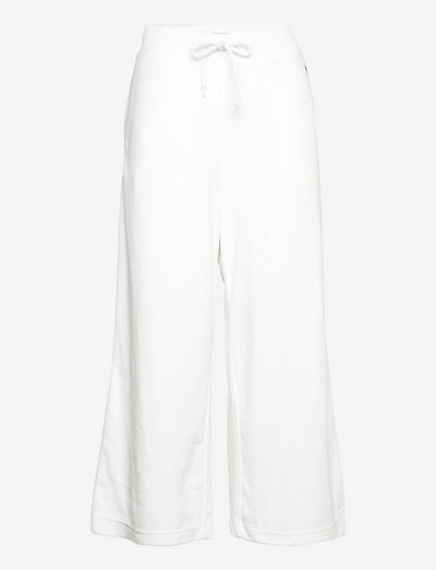 Cropped Wide-Leg Terry Sweatpant - joggings - white