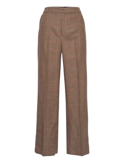 Polo Ralph Lauren Plaid Tweed Straight-leg Pant (Brown Plaid), 179.55 ...