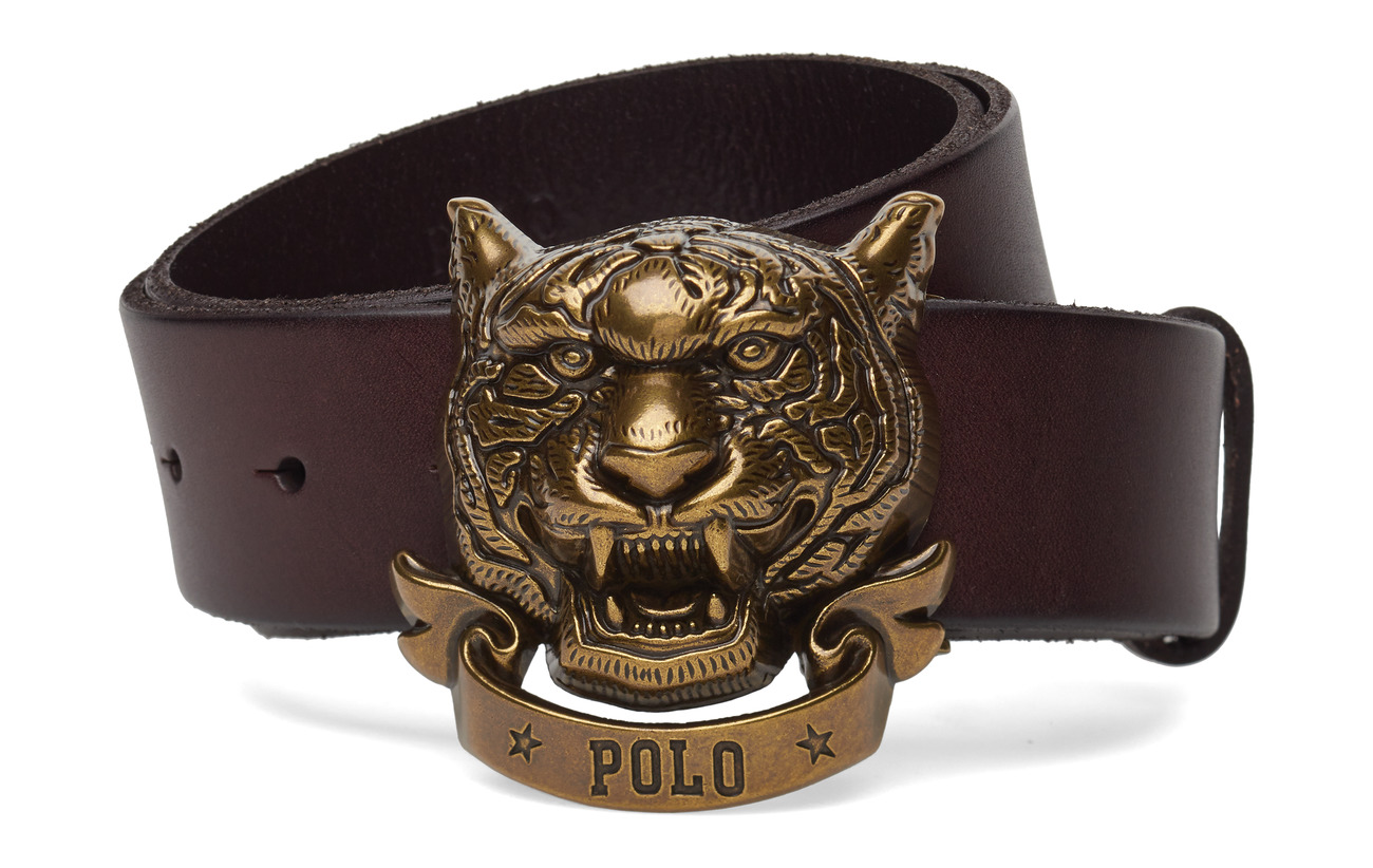 plaque Ralph Lauren Leather BeltbrownPolo Tiger K5uTc3l1FJ