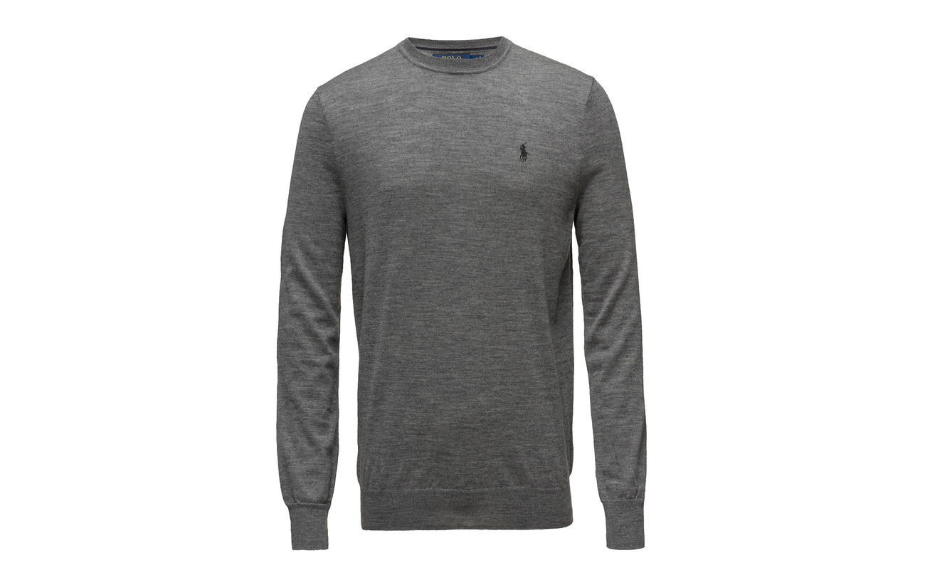 Granite Dark Polo Merino Sweater Slim Lauren Heat Washable Ralph R0w6zRq